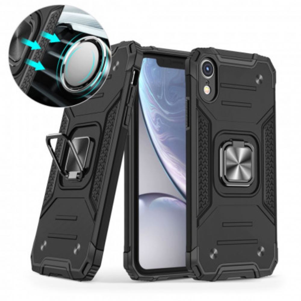 Kryt Na iPhone XR Styl Zbroje S Prstencovou Podporou