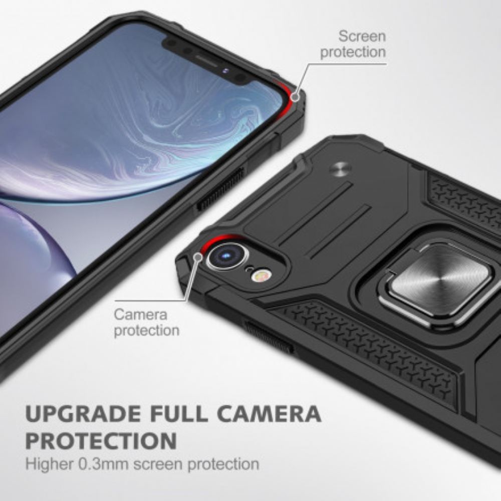 Kryt Na iPhone XR Styl Zbroje S Prstencovou Podporou