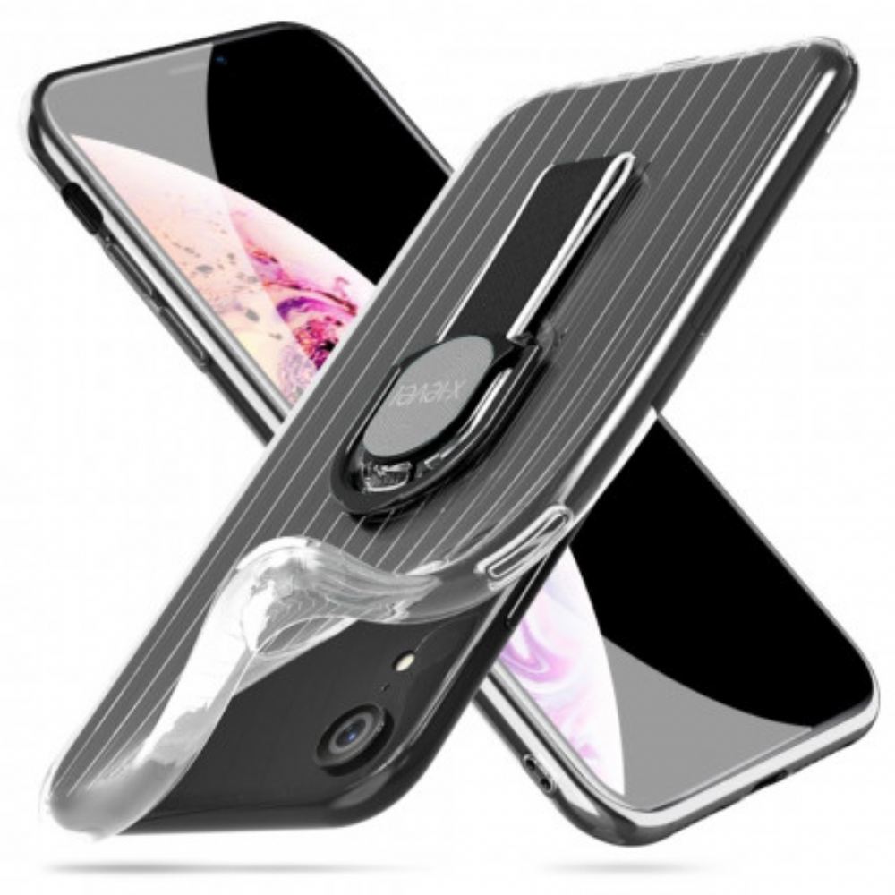 Kryt Na iPhone XR Transparentní Prstencová Podpora