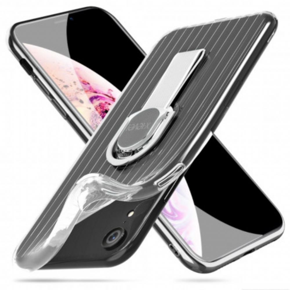 Kryt Na iPhone XR Transparentní Prstencová Podpora