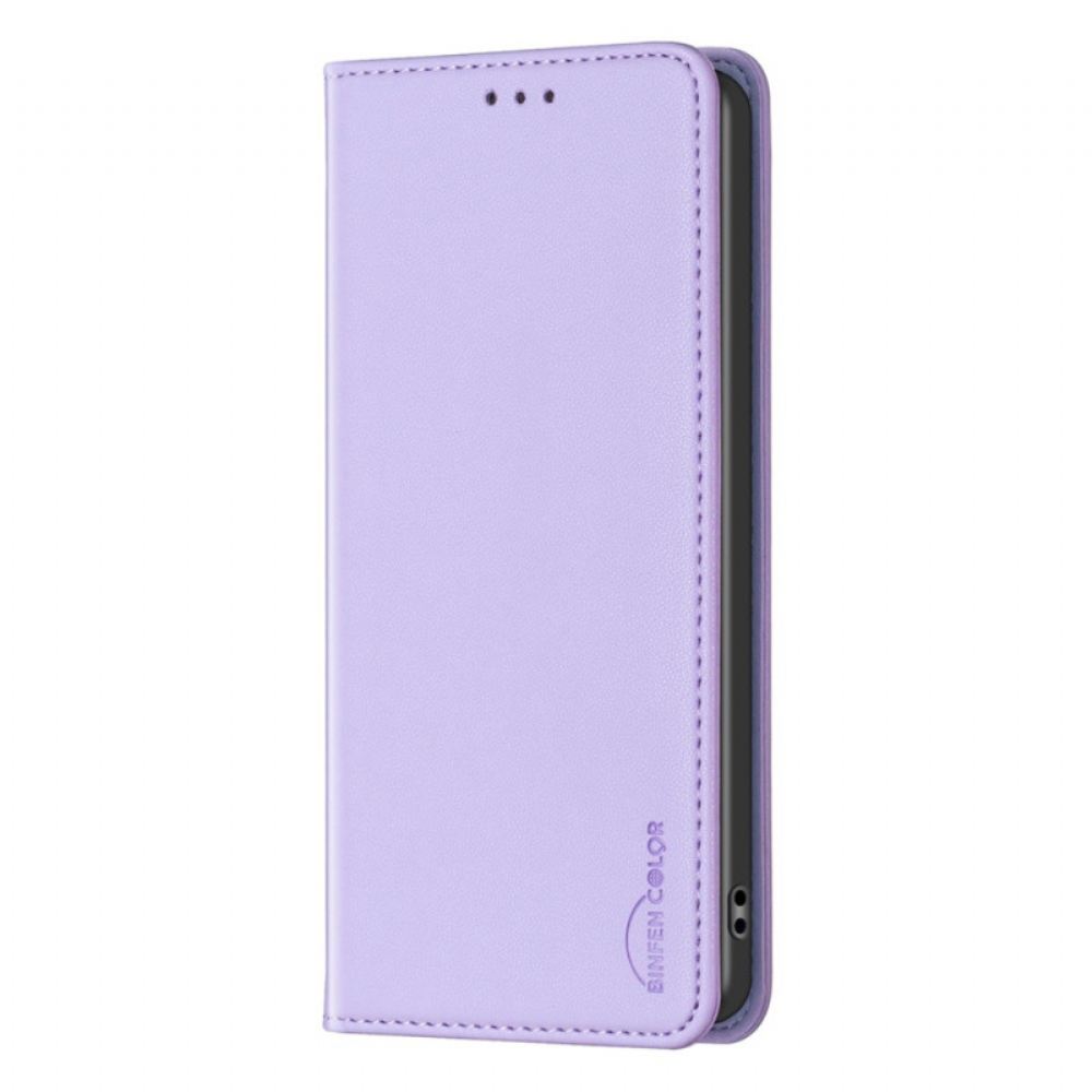 Kožené Pouzdro Folio iPhone 16 Pro Max Klasická Barva Binfen
