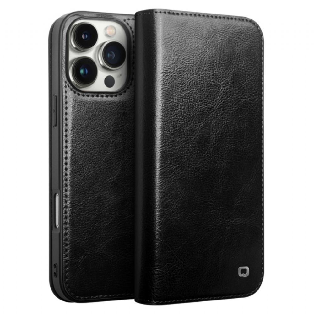 Kožené Pouzdro Folio Na iPhone 16 Pro Max Qialino
