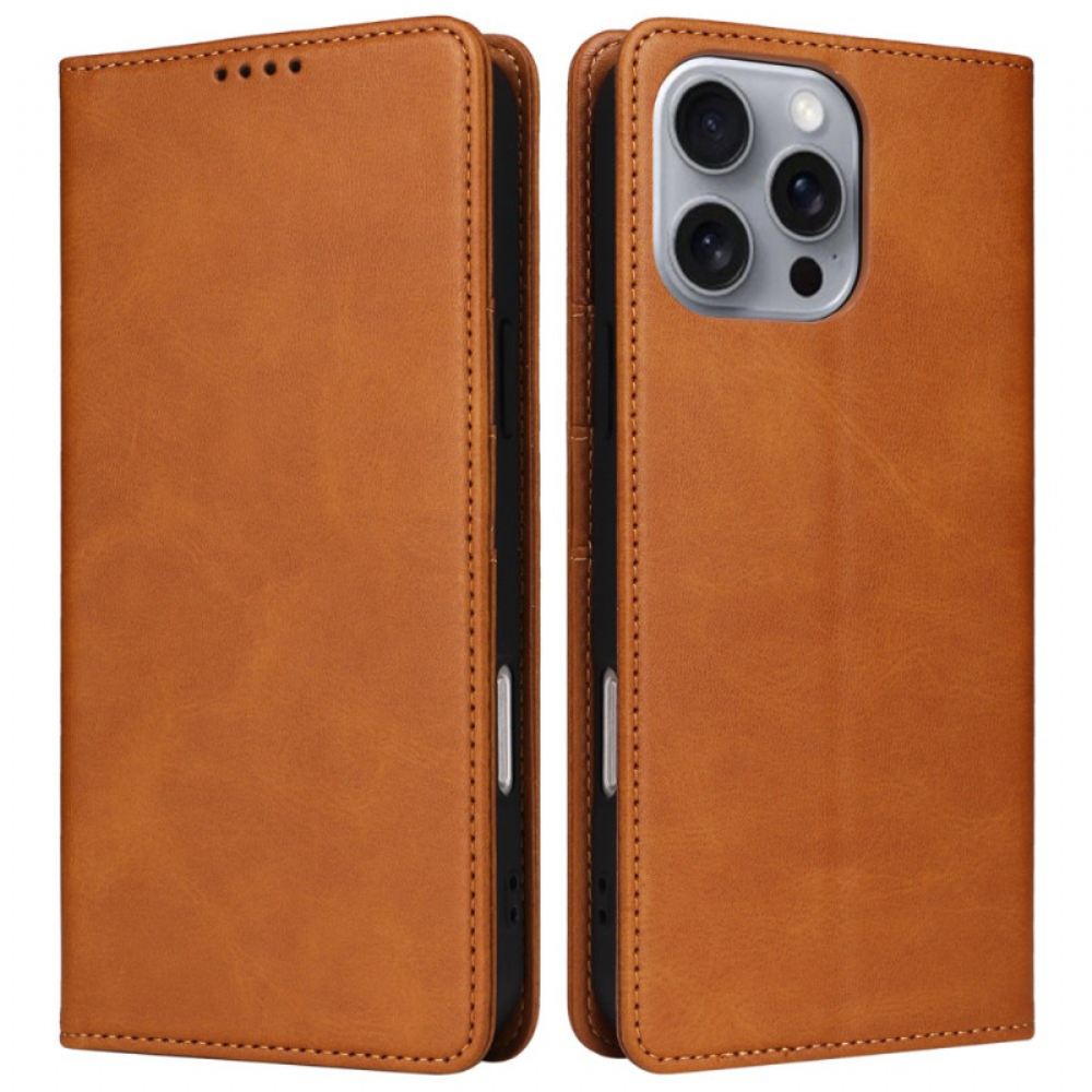 Kožené Pouzdro Folio Na iPhone 16 Pro Max S Blokováním Rfid