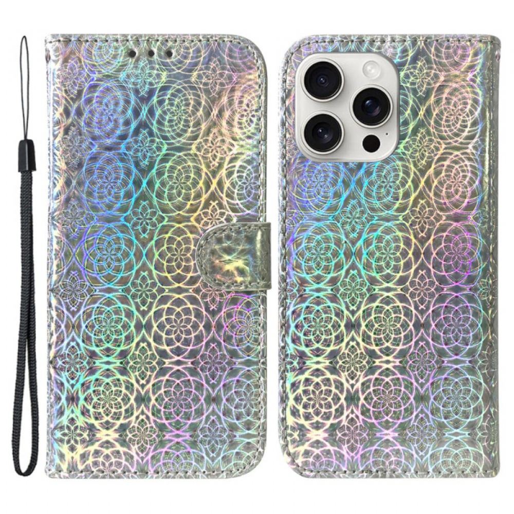 Kožený Kryt iPhone 16 Pro Max Diskotékový Styl