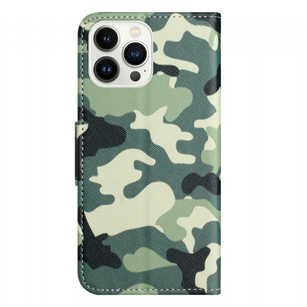 Kožený Kryt iPhone 16 Pro Max Kamufláž