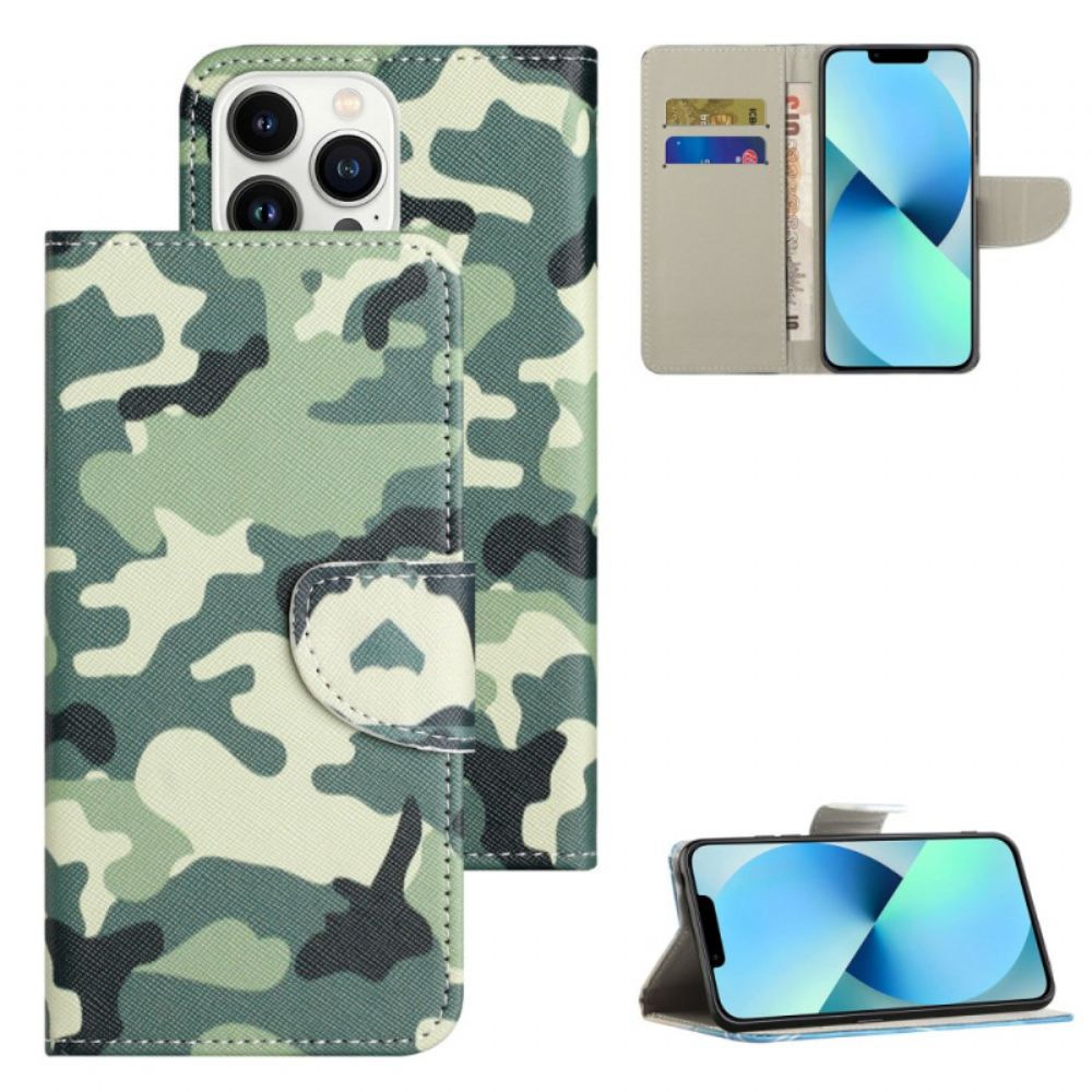 Kožený Kryt iPhone 16 Pro Max Kamufláž