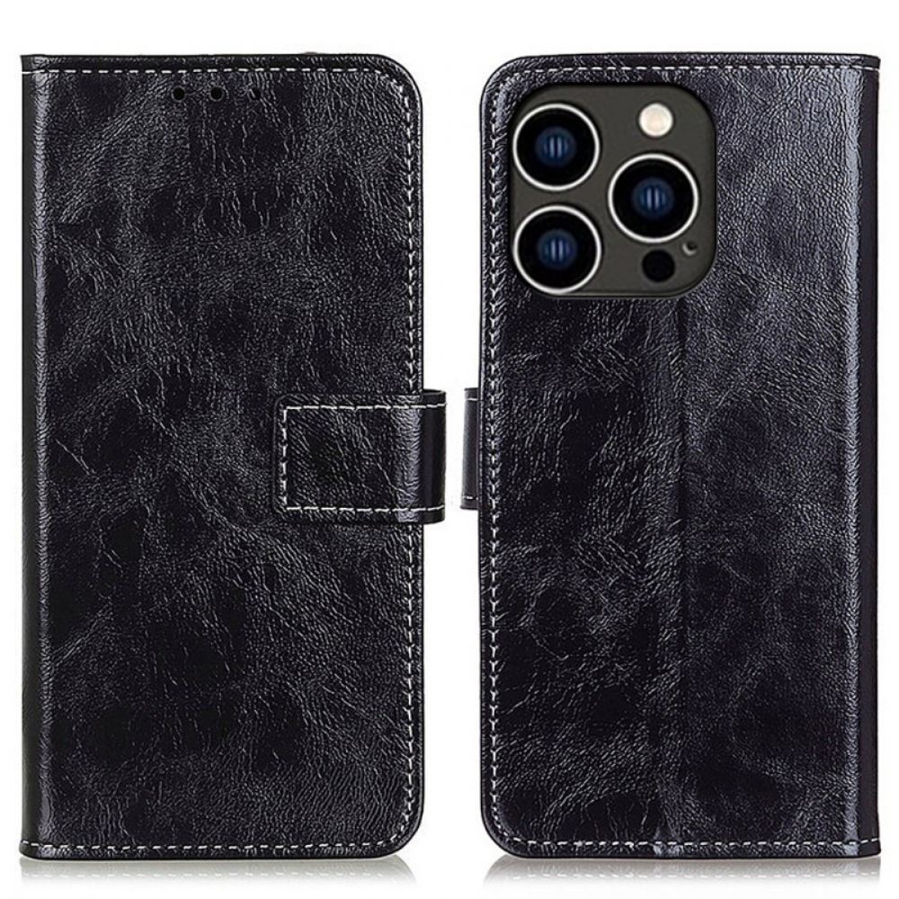 Kožený Kryt iPhone 16 Pro Max Lesklá Imitace Kůže