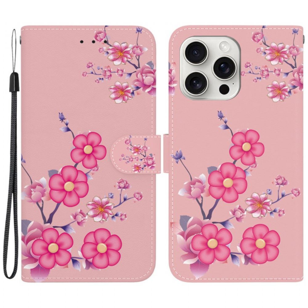 Kožený Kryt iPhone 16 Pro Max Popruh Sakury