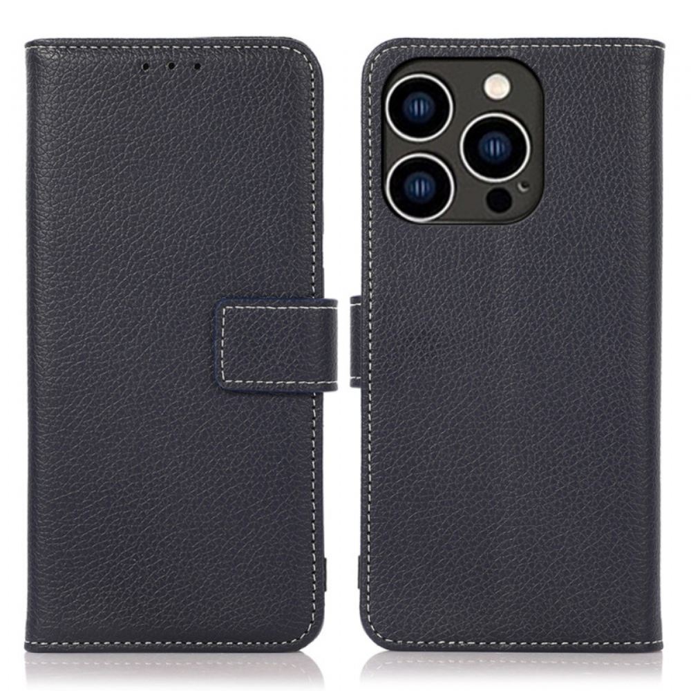 Kožený Kryt iPhone 16 Pro Max Povrch Litchi