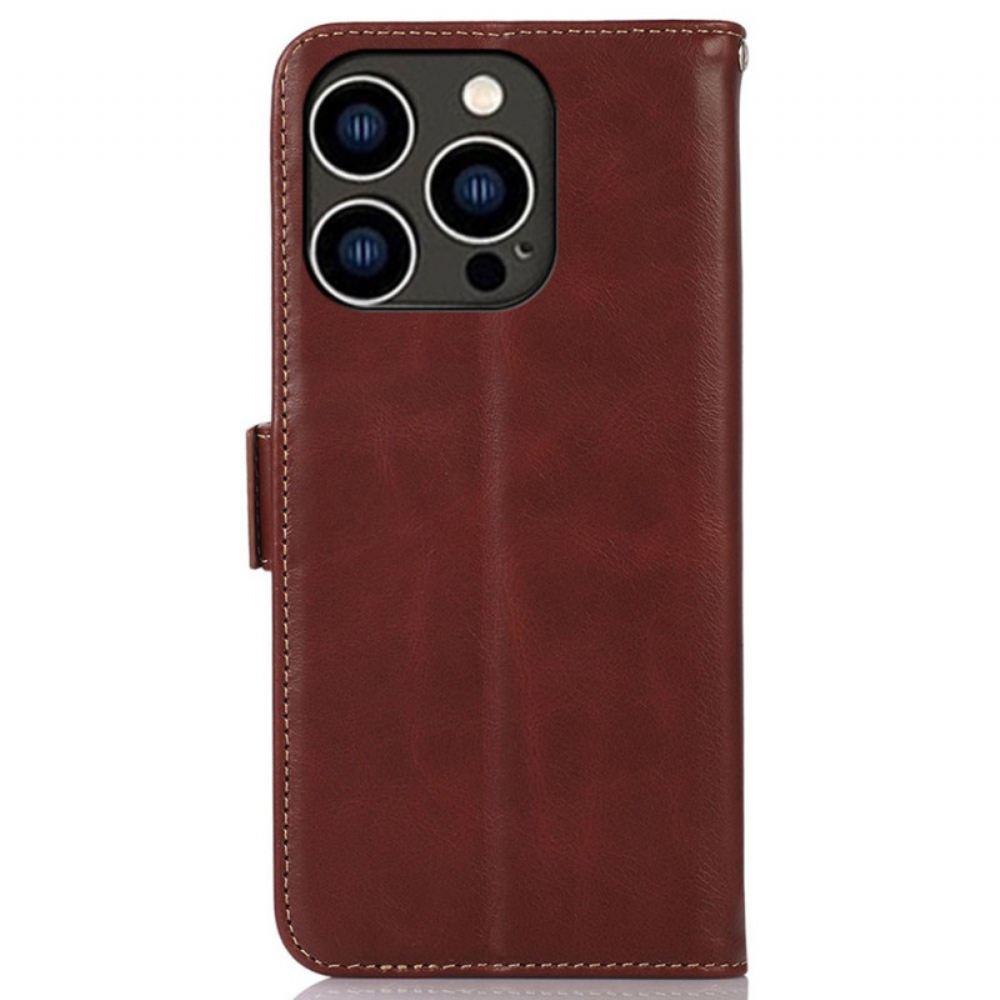Kožený Kryt iPhone 16 Pro Max Prémiová Ochrana Rfid