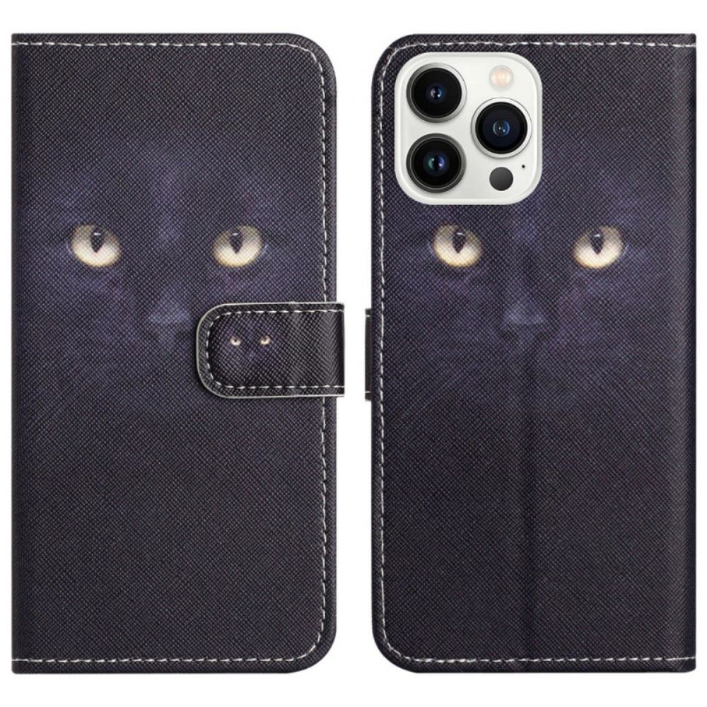 Kožený Kryt iPhone 16 Pro Max Strappy Cat Eyes