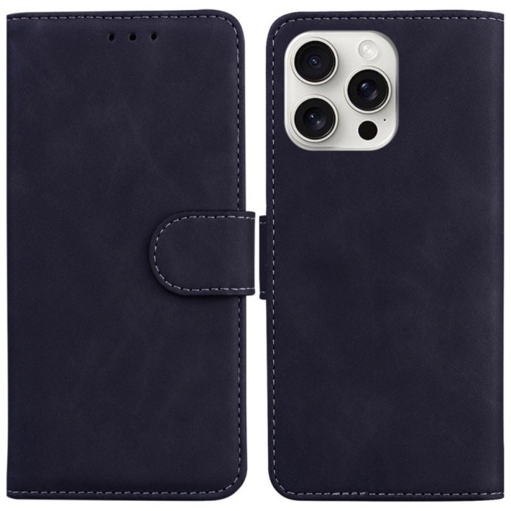 Kožený Kryt Na iPhone 16 Pro Max Cassic Suede Efekt