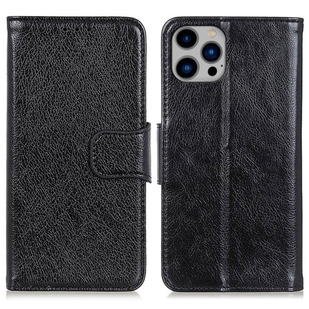 Kožený Kryt Na iPhone 16 Pro Max Textura Nappa S Efektem Kůže