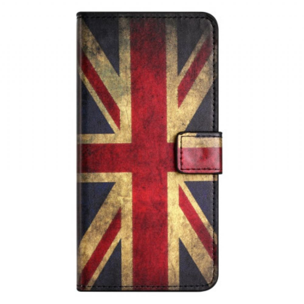 Kožený Kryt Na iPhone 16 Pro Max Vlajka Union Jack