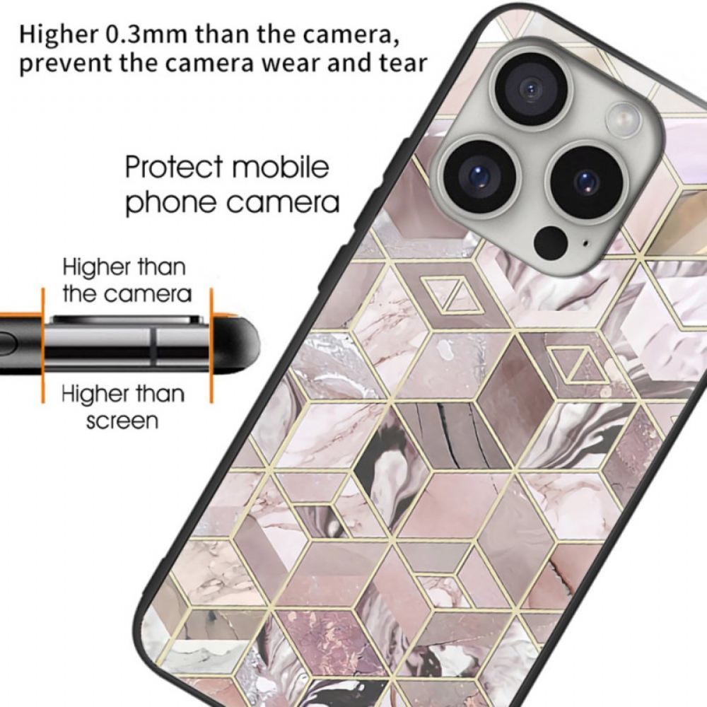 Kryt iPhone 16 Pro Max Kryty Na Mobil Mramorové Tvrzené Sklo