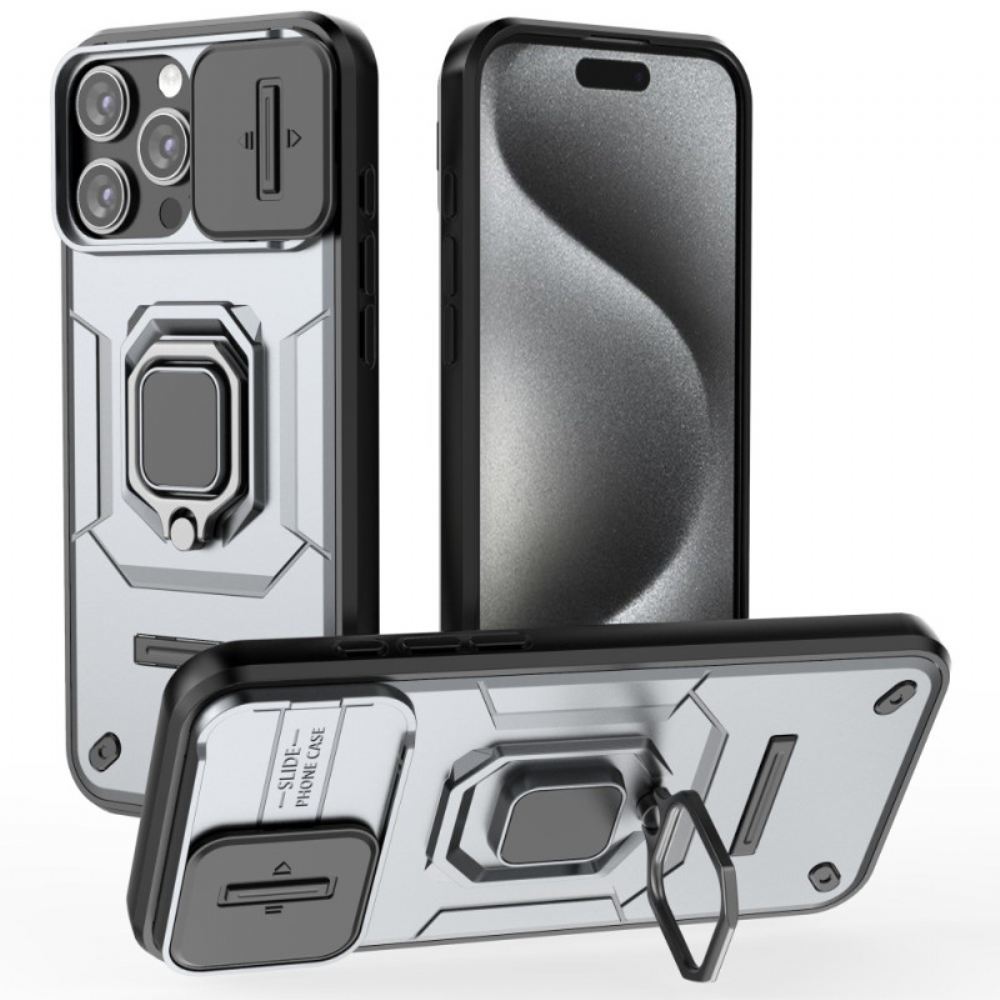 Kryt iPhone 16 Pro Max Kryty Na Mobil Ochranný Vačkový Štít Odolný Proti Kroužkům