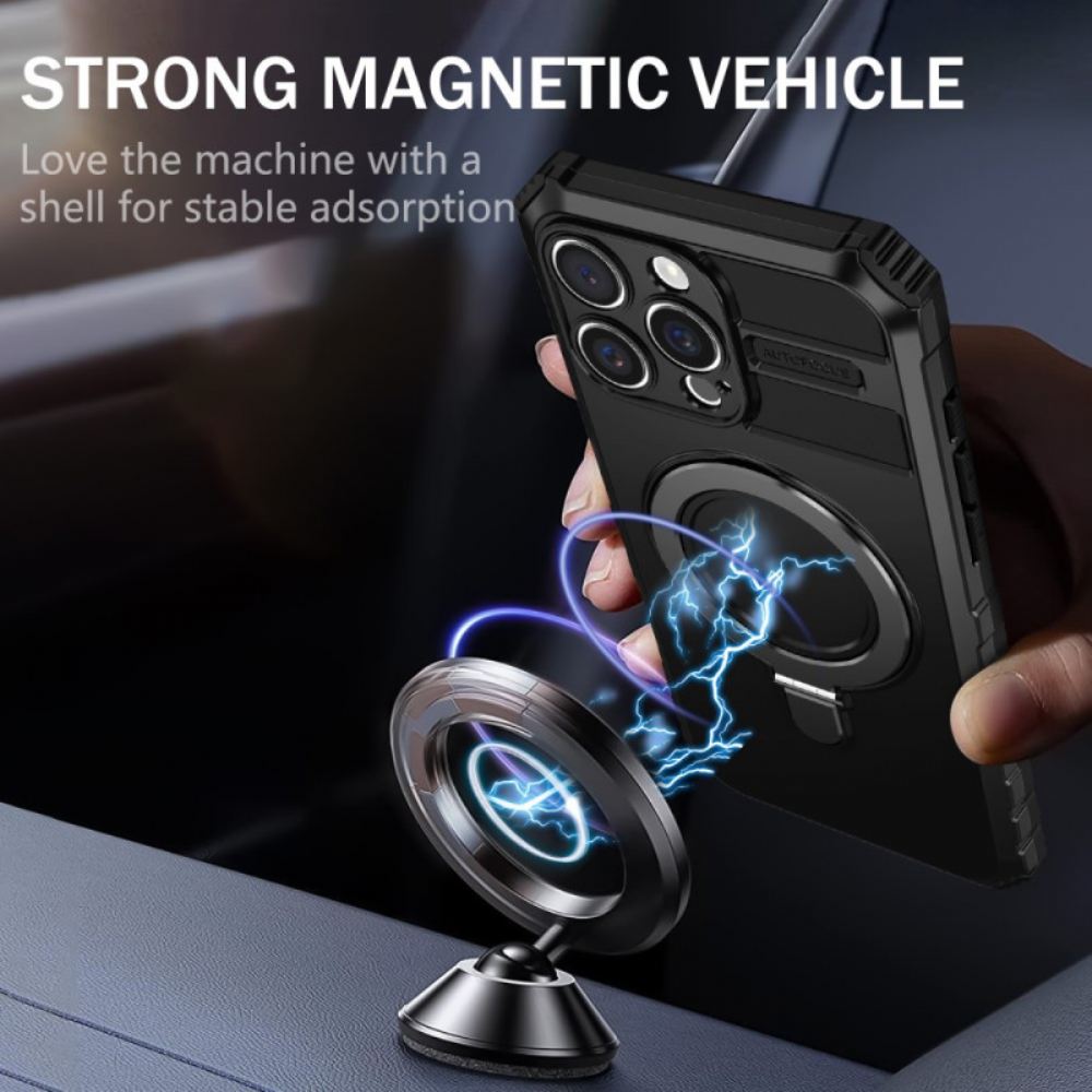Kryt iPhone 16 Pro Max Magnetický S Kroužkem A Podpěrou