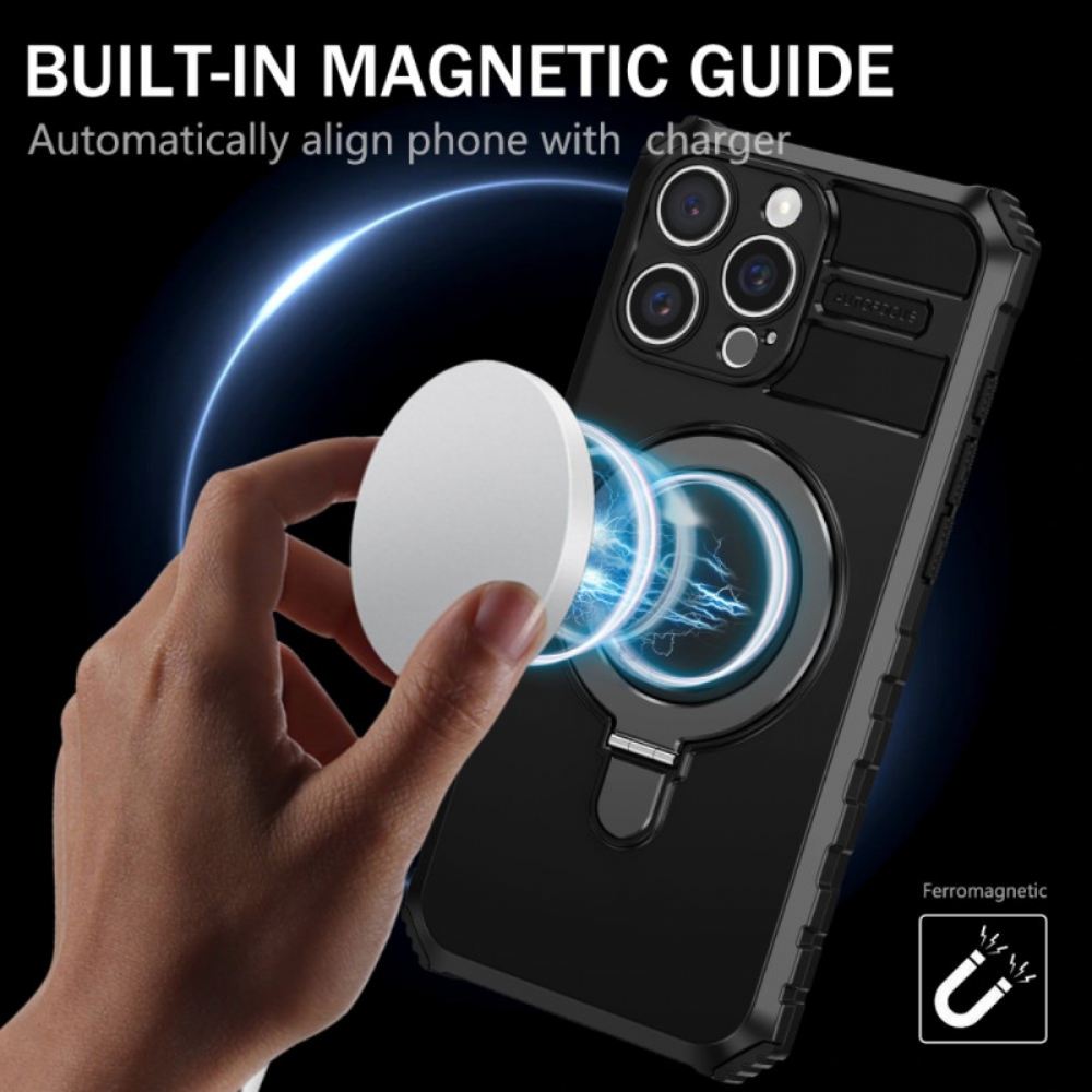 Kryt iPhone 16 Pro Max Magnetický S Kroužkem A Podpěrou