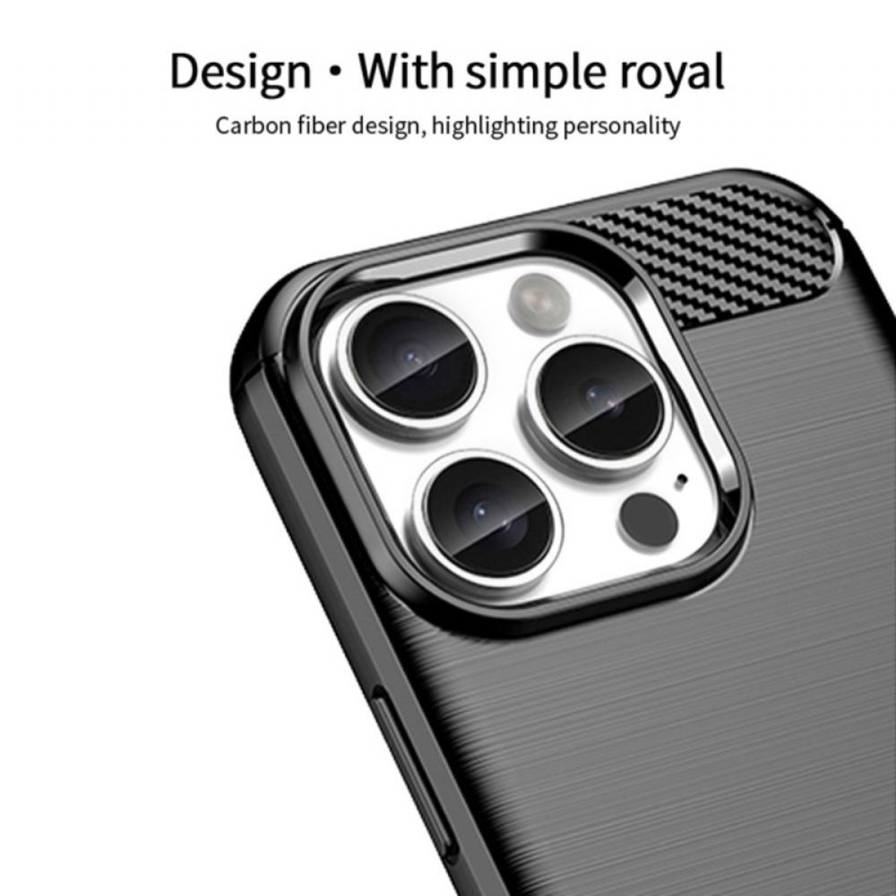Kryt iPhone 16 Pro Max Mofi Kartáčované Uhlíkové Vlákno