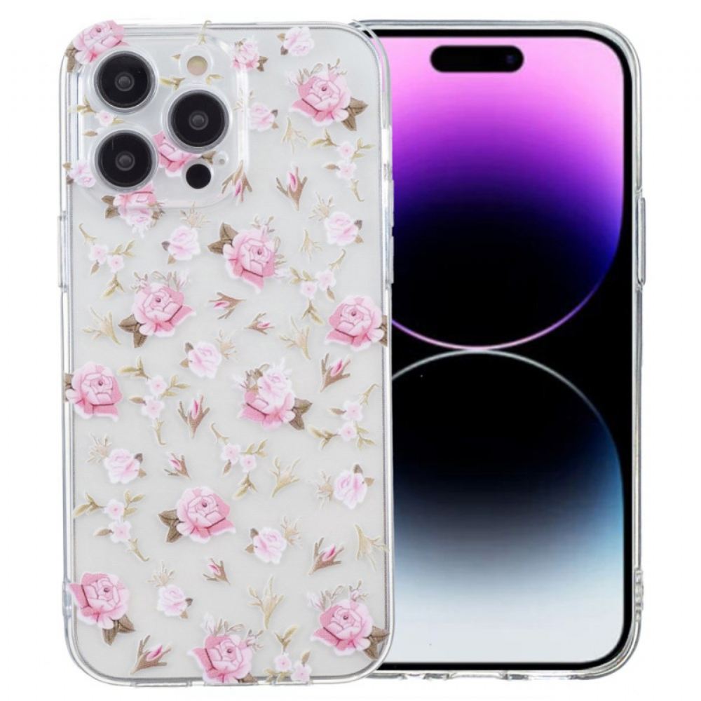 Kryt iPhone 16 Pro Max Růžový Květinový Vzor