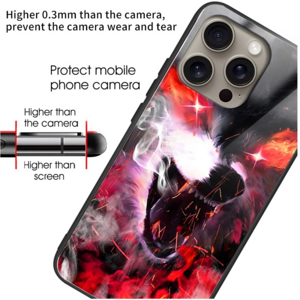 Kryt iPhone 16 Pro Max Tvrdé Vlčí Tvrzené Sklo