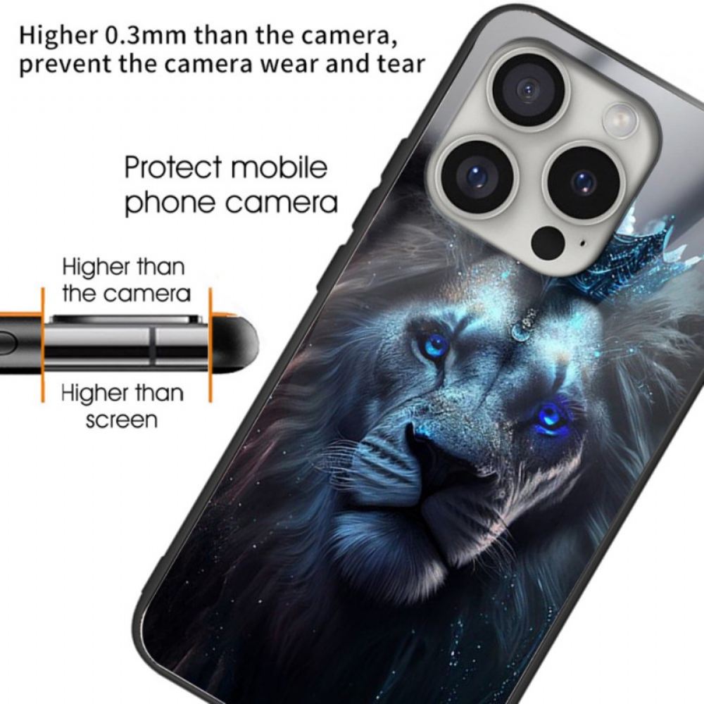 Kryt iPhone 16 Pro Max Tvrzené Sklo Blue Lion