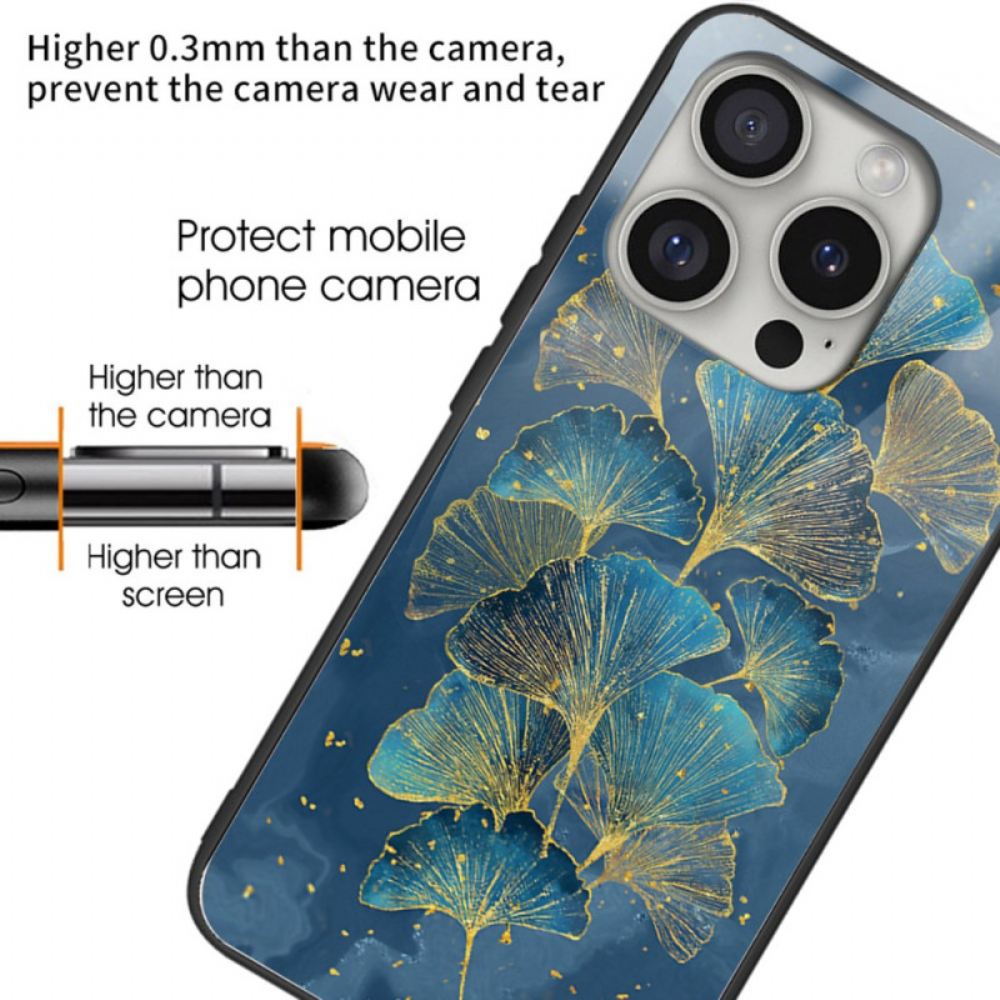 Kryt iPhone 16 Pro Max Tvrzené Sklo Ginkgo Listy