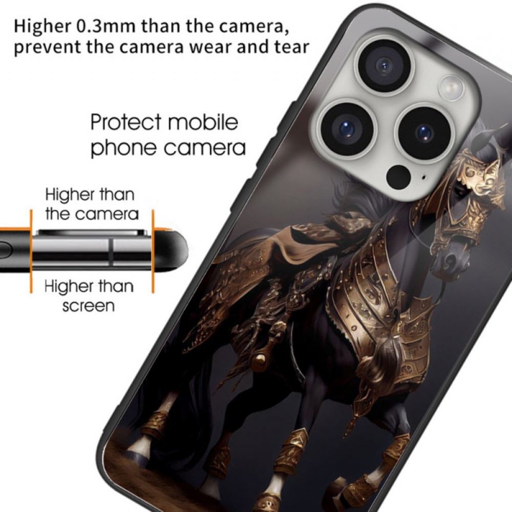 Kryt iPhone 16 Pro Max Tvrzené Sklo S Maskovaným Koněm