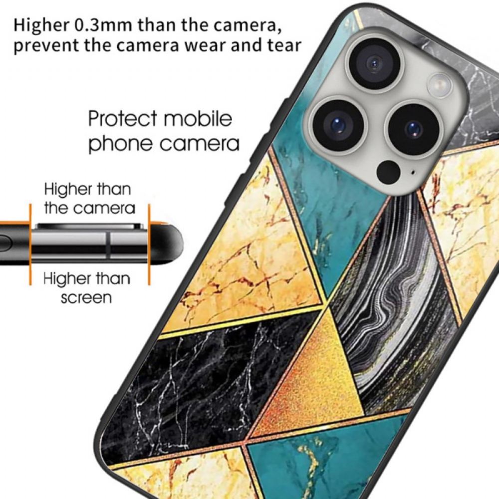 Kryt iPhone 16 Pro Max Žlutý A Zelený Mramor