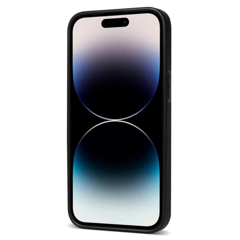 Kryt Na iPhone 16 Pro Max Prsten S Koženým Efektem