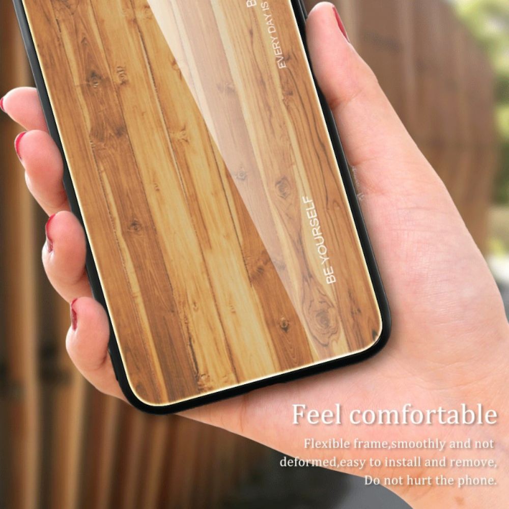 Kryt Na iPhone 16 Pro Max Tvrzené Sklo Dřevo