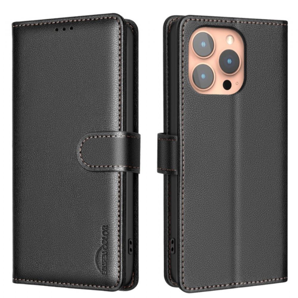 Peněženková Pouzdra iPhone 16 Pro Max Klasická Barva Binfen