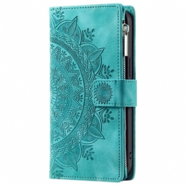 Peněženková Pouzdra iPhone 16 Pro Max Kryty Na Mobil Peněženka Mandala Suede Effect