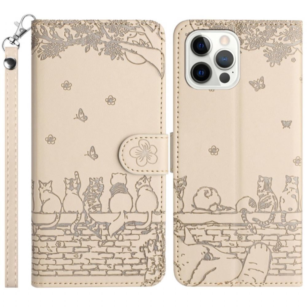 Peněženková Pouzdra iPhone 16 Pro Max Příběhy Koček