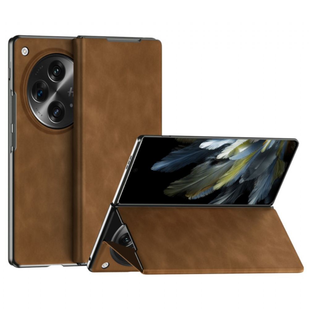 Kožené Pouzdro Folio Oppo Find N3 Klasická Kůže Nappa