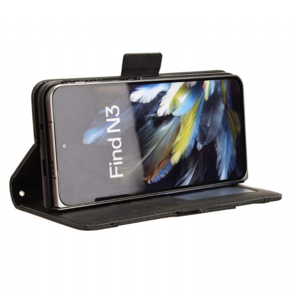 Kožený Kryt Oppo Find N3 Vícenásobná Karta