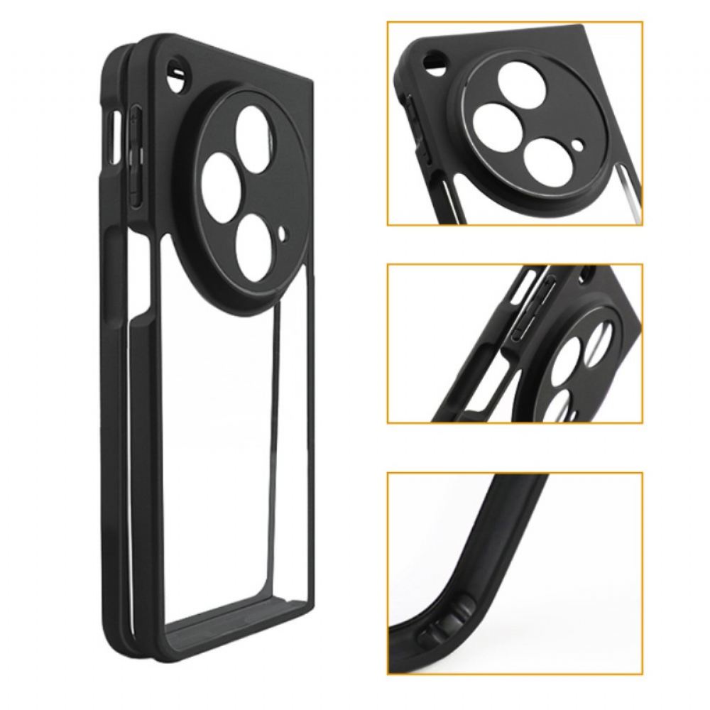 Kryt Na Oppo Find N3 Průhledný S Černým Okrajem