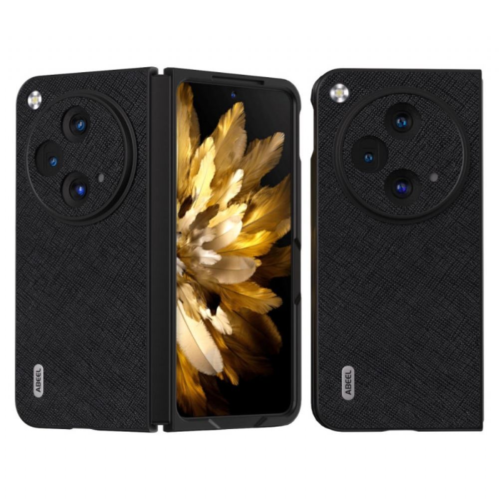 Kryt Oppo Find N3 Originální Tkaná Kůže Abeel