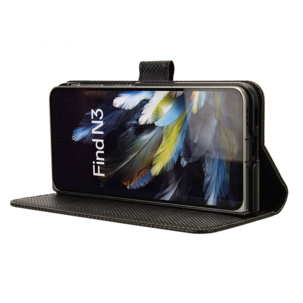 Peněženková Pouzdra Oppo Find N3 Kryty Na Mobil Šňůrky Na Krk
