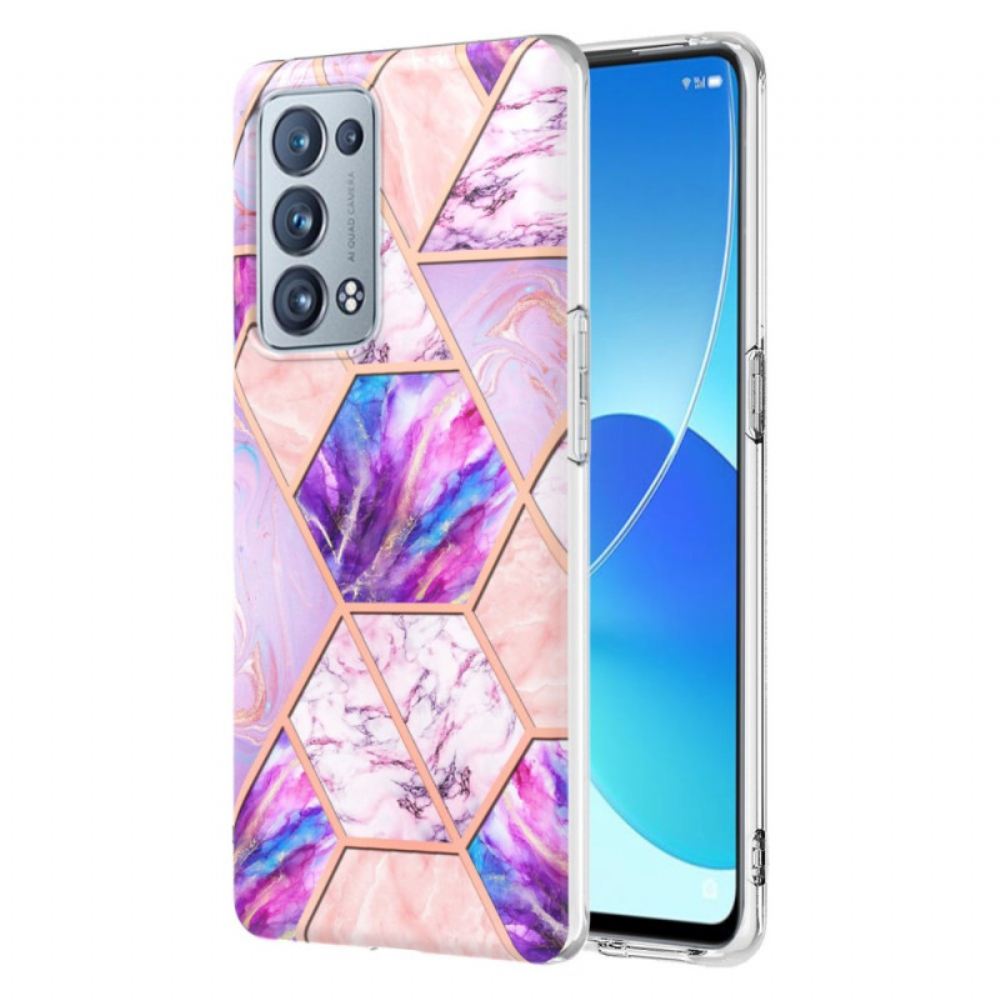Kryt Na Oppo Reno 6 Pro 5G Geometrický Vzor Mramoru