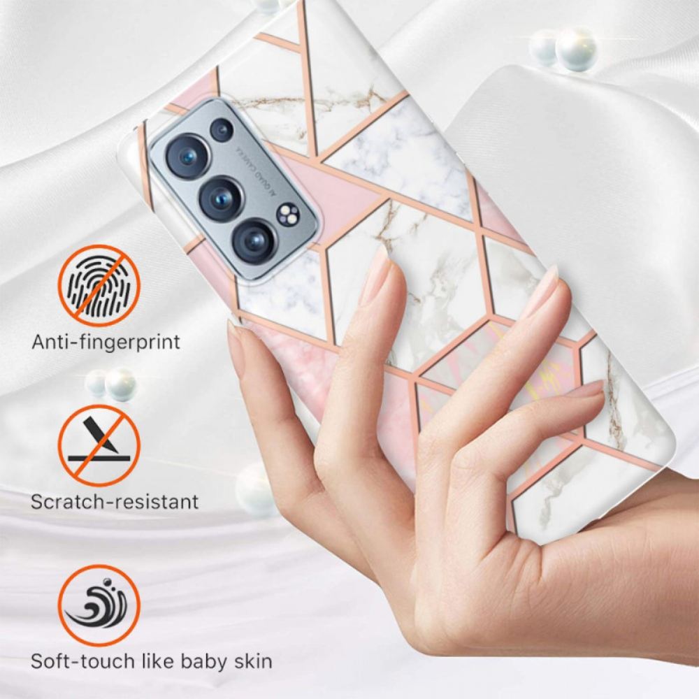 Kryt Na Oppo Reno 6 Pro 5G Geometrický Vzor Mramoru