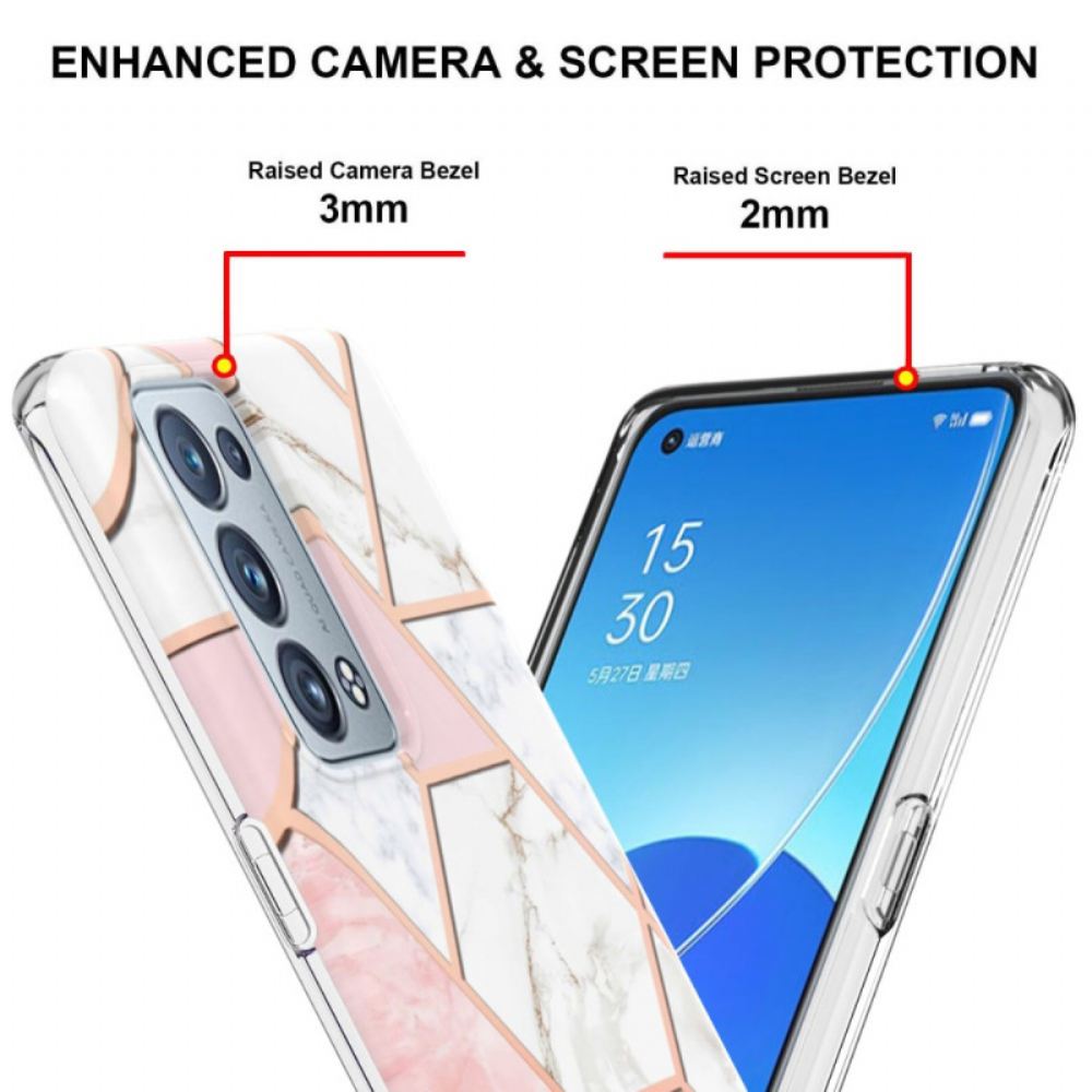 Kryt Na Oppo Reno 6 Pro 5G Geometrický Vzor Mramoru