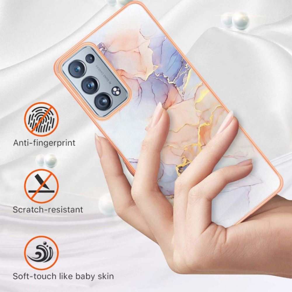 Kryt Na Oppo Reno 6 Pro 5G Vzor Růžového Mramoru