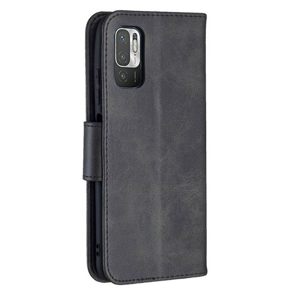 Flipové Pouzdro Na Xiaomi Redmi Note 10 5G Kožené Pouzdro Hladká Šikmá Klapka
