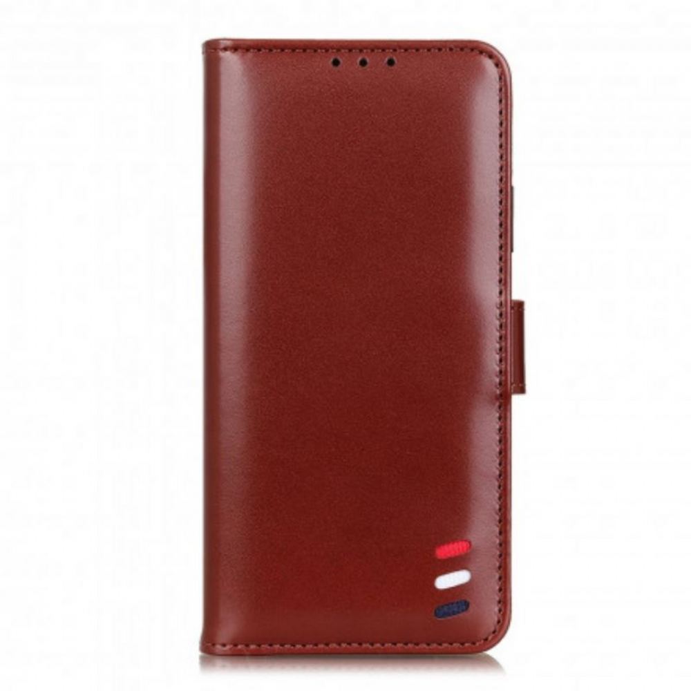 Kožené Pouzdro Na Xiaomi Redmi Note 10 5G Tříbarevný Kožený Efekt