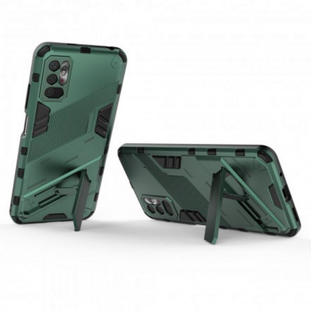 Kryt Na Xiaomi Redmi Note 10 5G Hands-free Dvoupolohový Odnímatelný Stojan