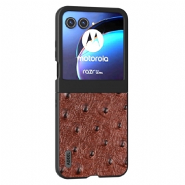 Kryt Motorola Razr 50 Abeel Pštrosí Textura Kůže