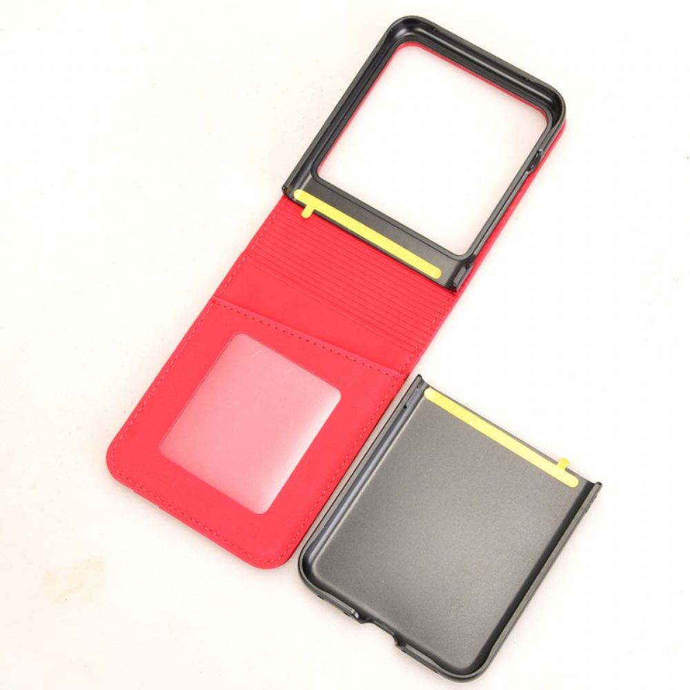 Kryt Motorola Razr 50 Držák Karet Z Umělé Kůže