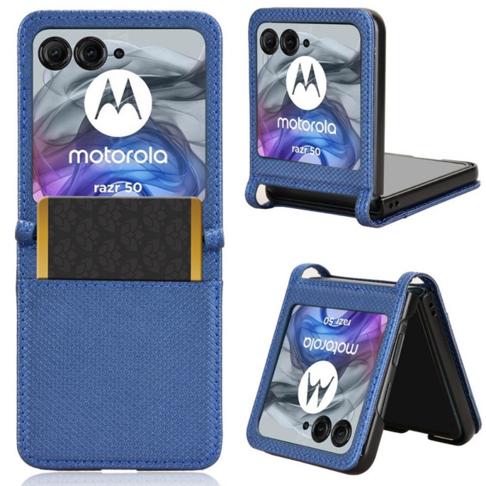 Kryt Motorola Razr 50 Kryty Na Mobil Držák Karet S Bi-texturou