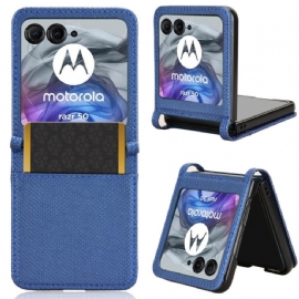 Kryt Motorola Razr 50 Kryty Na Mobil Držák Karet S Bi-texturou